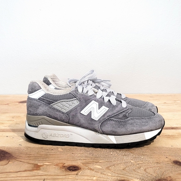 New Balance Shoes - New Balance 998 Suede Gray Sneakers Womens Absorb USA MADE Athletic Shoes Size 6